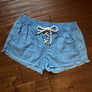 Aerie Chambray shorts with ties